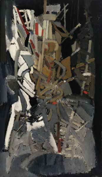 Le Geste et la Matière, corps et toiles : Nicolas de Staël De la danse, 1946, huile sur toile, 195,4 × 114,3 cm 